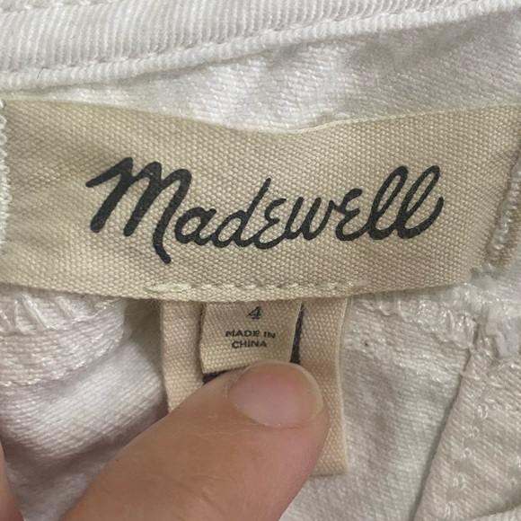 Madewell White Denim A-Line Sleeveless Mini Dress Size 4 - Picture 6 of 11